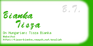 bianka tisza business card